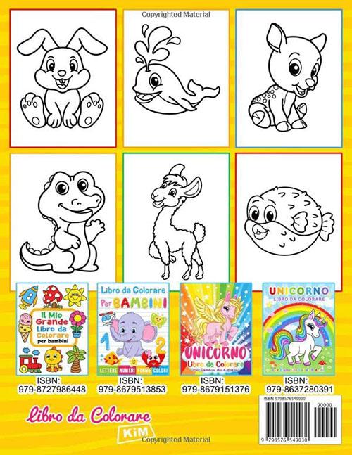 Album da Colorare per Bambini sugli Animali: Libro da Colorare per
